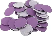 X AUTOHAUX 50 Pcs Car Wood Sanding Discs Smoothing Hook & Loop Sandpaper for Woodworking, Automotive Refinishing 0.98" 2000 Grit Purple Aluminum Oxide