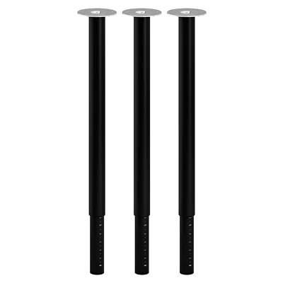 IKEA OLOV Adjustable Table Leg – Black - Flexible Height - Modern Look - 3 Pack