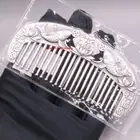 Solid 999 Fine Silver Cute Comb With Two Fishes Pattern Portable Comb 3.85" L