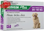 On Plus Flea & Tick Control for Large Dogs 20-40kg 4-Pack Purple (FP011-11)