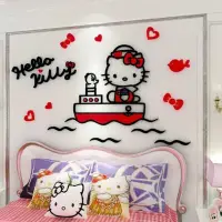 在飛比找Yahoo!奇摩拍賣優惠-kitty貓 HELLO KITTY 3D 立體壓克力壁貼