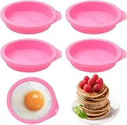 ZANZER (6 Pcs) Air Fryer Egg Molds, Air Fryer Egg Molds Silicone, Air Fryer Bites Egg Molds for Muffin Lids, Toast, Non-Stick Air Fryer Accessories