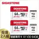 【GIGASTONE 立達】Gaming Plus microSDXC UHS-Ⅰ U3 A1V30 64GB遊戲專用記憶卡-2入組(支援Switch/GoPro)