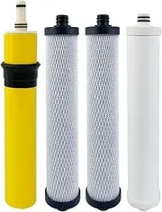 Hydrotech Compatible Reverse Osmosis Water Filter Cartridge Replacement Set with Membrane 33001068-25 GPD