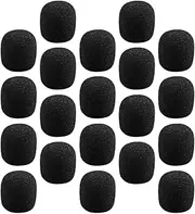 COSMEVIVI 20pcs Lapel Microphone Sponge Covers Windproof Windscreen for Headset Mic Durable Protection for Stains and Dirt Practical Accessories for Recording Vlogging and Podcasting