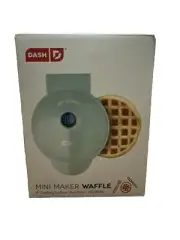 Dash 4 inch Mini Waffle Maker Machine Aqua
