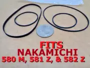4 PC BELT KIT FOR NAKAMICHI 581-Z 580 M 582 Z TAPE DECK (PK OF FOUR BELTS) NICE