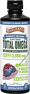 Barlean's Organic Oils Total Omega Swirl Vegan Flax/Borage Pomegranate Blueberry, 16-Ounce Bottle