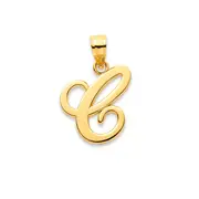 9ct Gold Script Initial 'c' Pendant