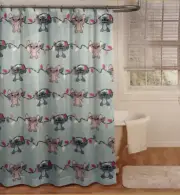 Disney Stitch 100% Cotton Shower Curtain 72" x 72" NIP