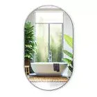 Home Decor Mirror Oval Shape Boho Loft Style Wall Mounted Ready to Hang 40x70 cm