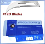 New #12D Carbon Steel Sterile Surgical Scalpel Blades Dental Medical Instruments