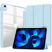 MCC iPad (A16) 11-inch 2025 Case Cover Clear Back Pencil Holder Apple 11th Gen [Light Blue]