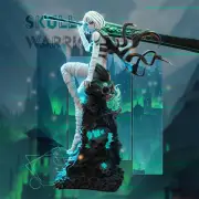 Skull Girl 1/8 26cm 3D print figure Model Kit Unpainted Unassembled GK