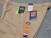 Dickies Khaki Men's Pants 44x30 Regular Fit Tapered Leg Work Slacks