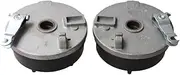 Luxuypon Replacement Left Right Brake Drum Wheel Kit Compatible with ATV Quad Go Kart