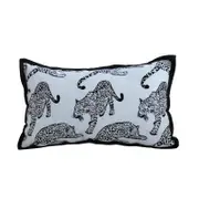 SOGA 2X 30cm White & Black Leopard Lumbar Throw Pillows