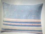 RALPH LAUREN VERONIQUE COLLECTION HITHER DECO PILLOW 15" x 20" BLUE BNWT $215