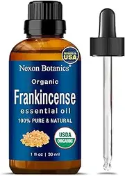 Nexon Botanics Organic Frankincense Essential Oil 30 ml - USDA Certified Frankincense Oil Organic - Pure, Natural Frankensence Essential Oil for Diffuser and Aromatherapy