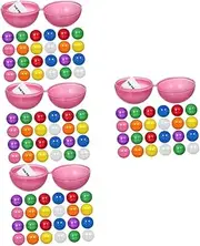 QUMIIRITY 4sets Vending Machine Capsules Round Raffle Drawing Balls Fillable Balls Bright Colors for Party Drawing Games 25pcs*4
