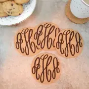 Custom cork coasters, personalized unique, custom coasters, kitchen