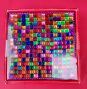 Pier 1 Imports, Sous-Verres Vibrant Design Elegant 4 Coasters Holder Set