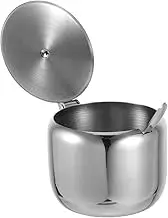 LAPYAPPE Multipurpose Stainless Steel Seasoning Box Condiment Containers with Lids Sugar Salt Jars Set of 2 250ml Stylish Kitchen Accessory