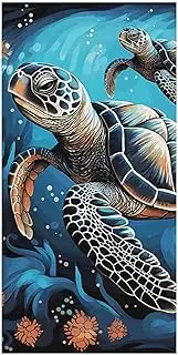 Rrtsmsgh Sea Turtle Boho Style Beach Towels for Adults, Extra Large Microfiber Beach Towel Quick-Dry & Sand Free Towels for Swimming Bath Travel Camping 31.5 X 63 Inch