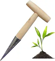 Seedling Planter Tool,Handheld T-Shaped Seedling Hole Puncher - Precision Gardening Tools Planting Plugger for Flowers Vegetables Tomatoes Cucumbers Backyard Greenhouse