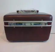Vintage Vanity Beauty Makeup Hard Case with Mirror Brown New With Tag Target