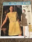 1969 VOGUE COUTURIER DESIGN #2162 - GALITZINE - LADIES DRESS PATTERN 10 FF