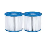 Summer Waves Replacement Type D Pool Filter Cartridge in heavy-duty paper 2 Pack