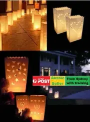 10x PAPER LANTERN BAG TEA LIGHT CANDLE DECORATION WEDDING PARTY AU Stock