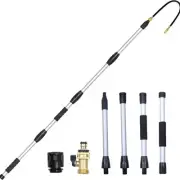 Telescopic Gutter Cleaning Tools from the Ground, Rain Gutter Cleaner Hose At...