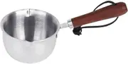 Healeved Butter Warmer Pan Metal Saucepan Stainless Steel Small Saucepan Water Boiling Pot Deepen Sauce Pan for Warming Milk mini Sauce pan Milk Saucepan Cheese Sauce Cup