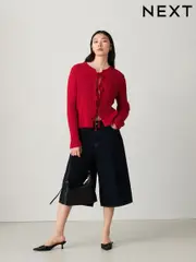 Red Bow Tie Front Knitted Cardigan (AL6849) | $41