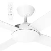 Martec Quantum DC 52" All ABS 4 Fast Fix Blade Remote Control Ceiling Fan Only Matt White