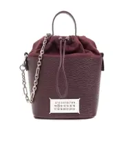 Maison Margiela Numbers Patch Drawstring Bucket Bag One size purple