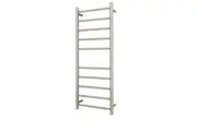 Radiant RTR430 Round Bar Heated Towel Rail - 430 x 1100mm - Brushed Nickel - Stainless Steel- Bottom Left/Top Right Wiring
