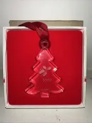 Orrefors Crystal 1989 Christmas Tree Ornament With Original Box