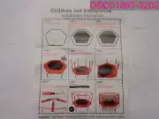 FUFU&GAGA Kids Children 60" Trampoline w/ Net Safety Enclosure KF020150-01 Red/B