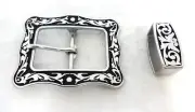 Jeremiah Watt Buckle & Loop Black 1 1/4" Horse Belt Halter Bridle Square Western