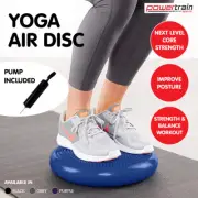 Powertrain Yoga Stability Disc Home Gym Pilates Balance Trainer Wobble Pad Blue