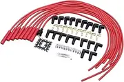 4041R Spark Plug Wire Set 8mm Super Stock Copper Spiral Core Universal Wire Set Red Ignition coil