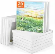 Mini Canvas, 20 Pack 4 * 4In Art Primed Canvases Painting,100% Cotton Small St