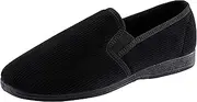 [Grosby] Men's Blake 2 Slipper, Black, UK 12/US 13