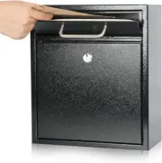Steel Key Lock Mail Boxes Outdoor,Locking Wall Mount Mailbox,Security Key Drop B