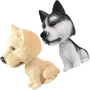 Totority Elegant Dashboard Shaking Dog Model Car Accessories Bobblehead Ornament for Home Decor