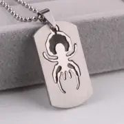 316L Stainless Steel Pendant 0.84X1.44 Inch Scorpion Silver Necklace 22" B50