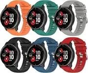 6Colors Bands Intended for Garmin Forerunner 255 Watch Bands (not for the 255S)22mm Band, Silicone Wrist Strap Replacement Accessories Band for Forerunner 255 Music